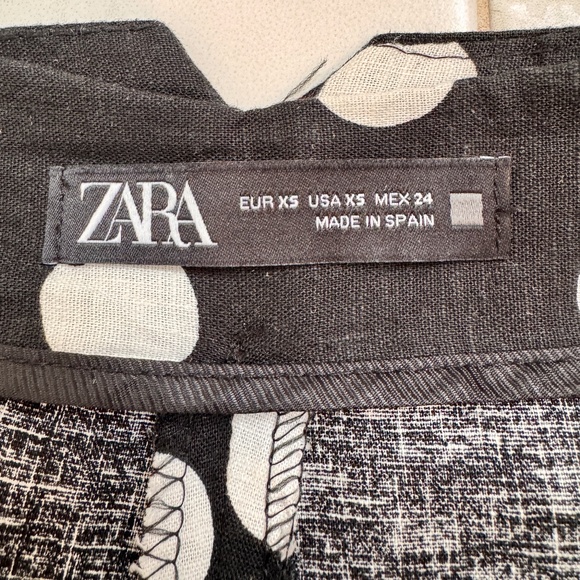 ZARA Linen Polka Dot Pants - Picture 3 of 5